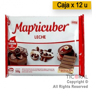 ARCOR MAPRICUBER TABLETA LECHE 12 X 500 GRS